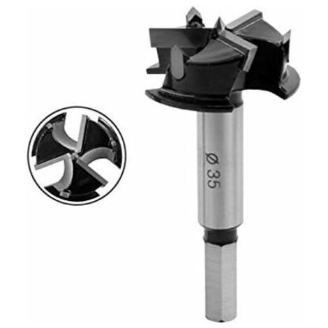 Forstner Bit 35mm, Hinge Hole Drill Bit, Forstner Carbide Drill Bit for Woodworking, Furniture, Door Hinge Hole.(KKQ-35N) (1/5)