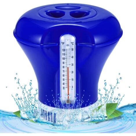 Floating Product Dispenser, Floating Doser with Thermometer for Swimming Pools, Automatic Floating Dispenser, 8 inch Floating Chlorine Diffuser for Swimming Pool (1/5)