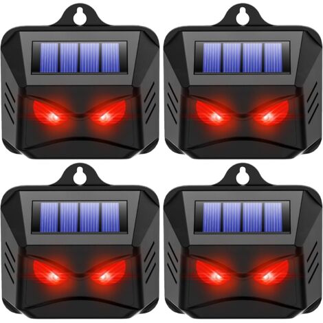 4 Pack Solar Nocturnal Animal Repeller,Coyote Deterrent Predator Lights for Coyote Raccoon Deer Fox Skunk Predator Eyes Animal Deterrent for Chicken Coop Farm Yard (1/5)
