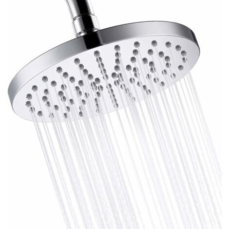 Shower Head Fixed Shower Head 20cm / 8 Anti-Limescale Bathroom Shower Head Swivel- (1/5)