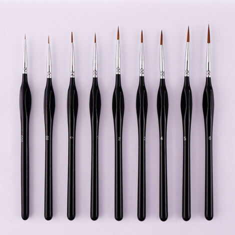 Piece Fine Detail Paint Brush Set, Miniature Painting Brush Set, Watercolor, Oil, Face, Nail, Model Making, Line Drawing (1/5)