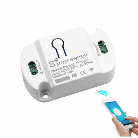 Smart Wi-Fi Switch, Home Fuse, Mobile Phone Sync Remote Control for Home Appliances (10A) (1/5)