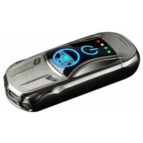 USB Rechargeable Double Arc Electric Lighter with Sports Car Shape Fingerprint Sensor (1/5)