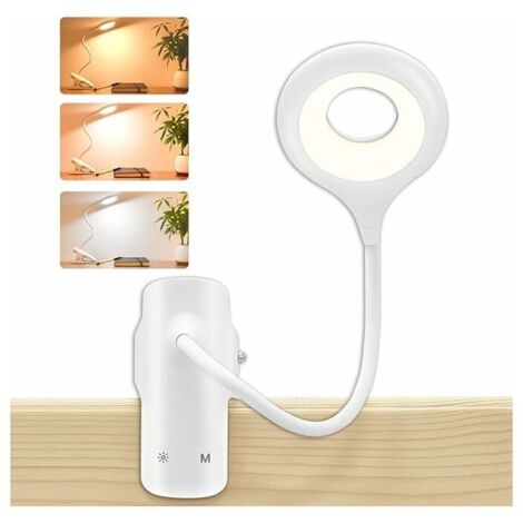 LED Reading Light, Headboard Eye Protection Clip Lamp, 28 LED Bed Reading Lights, USB Rechargeable Kids Reading Light, 9 Settings Desk Lamp (1/5)