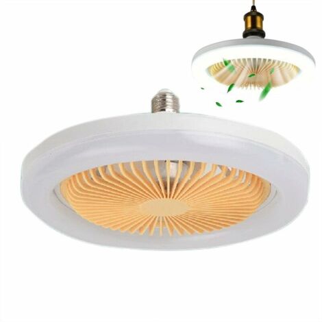 Ceiling Fan with Integrated Light 30W LED Light Flush Mount Ceiling Fan for Indoors 3 Blades Fan with Spinning Guard for Kitchen Bathroom (1/5)