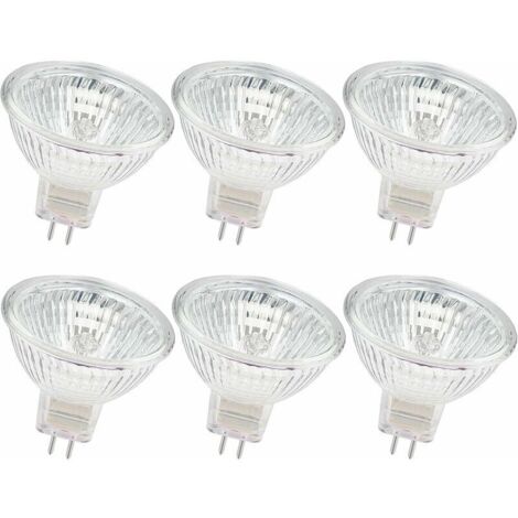 MR16 12V 50W GU5.3 Bi-Pin Dimmable Halogen Light Bulb 6 Pack Warm White 2800K (1/5)