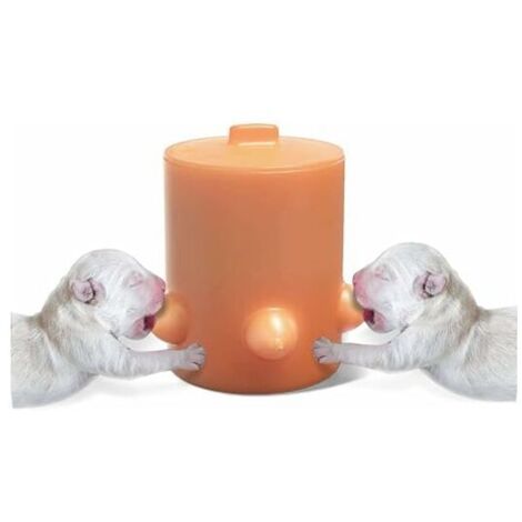 Silicone Puppy Milk Feeder, 5 Nipples Nursing Station Bowl Bionic Self-Feeding Device for Baby Pet/Puppy/Cat Dog (1/4)