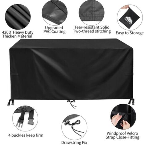 Large Waterproof Garden Patio Furniture Cover for Home Rattan Table Cube