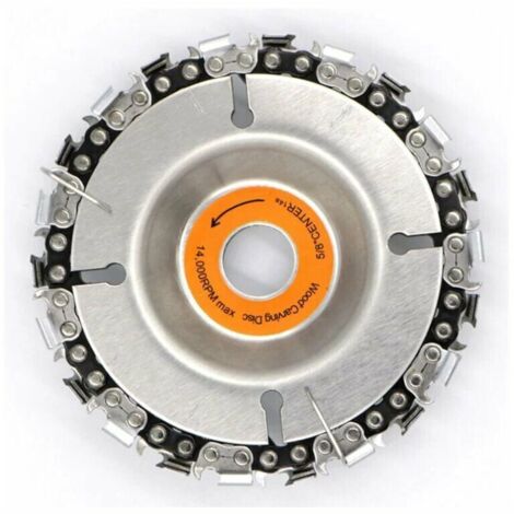 Grinder Cutting Disc - 22 Tooth Grinder Disc, Fine Cut Chain With 5/8 Inch (16 Mm) Center Hole, Fit For 4 Inch (100 Mm) Or 4-1 Angle Grinder (1/4)