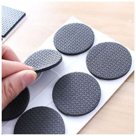 Non Slip Pad - Premium Rubber Pad - 24 Pack 50mm - Floor Protection - Self Adhesive Non Slip Pad - Self Adhesive Rubber Pad - Keeps all your furniture in place (1/5)