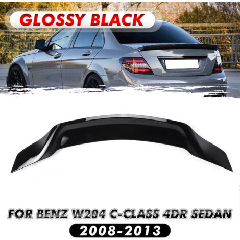 For Benz W204 C-class 4dr Sedan 2008-13 Glossy black Trunk Spoiler Wing