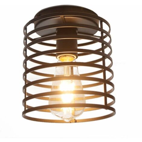 Retro Industrial Semi Flush Mount Chandelier Shape Black Base Sconce (Without Bulb) (1/5)