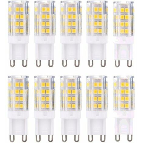 G9 LED Lamp Light Bulbs, Warm White 3000K 5W G9 LED Light Bulb Equivalent to 40W Halogen Bulbs 420 Lumens not dimmable, pack of 10 [Energy Class A+] (1/5)