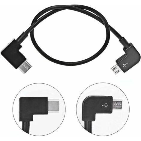 Micro USB Cable, RC Micro USB Cable Accessory Compatible with Mavic Mini Drone(Micro-USB to USB Type-C) (1/5)
