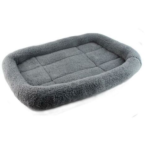 Rectangular padded bed in soft and comfortable cashmere, easy to clean For dogs and cats With round edges (1/5)