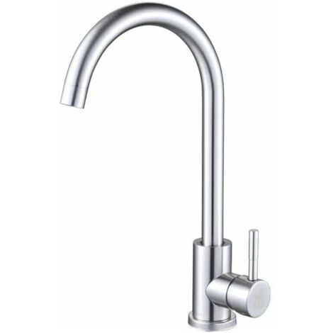 Stainless Steel Kitchen Faucet - 360° Swivel - Kitchen Sink Faucet - Single Lever Kitchen Sink Faucet - Matte (1/5)