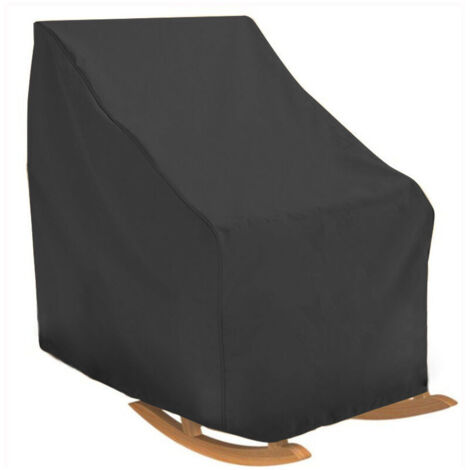 Terrace Rocking Chair Cover Waterproof Oxford Cloth, Outdoor Furniture Protective Cover 708399cm(Black) (1/5)