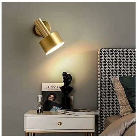 Modern Gold E27 Indoor Wall Sconce Creative Wall Lamp Adjustable Swing Arm with Shade for Bedroom Corridor Staircase Industrial Style Simple Wall Sconce (1/5)