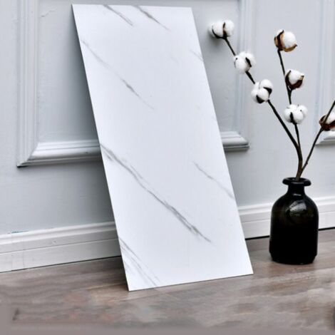 Bathroom kitchen PVC self-adhesive floor stickers bathroom tiles waterproof wallpaper living room marble background wallpaper bathroom tiles waterproof wallpaper (81014-1 Jazz White (10pcs) (1/5)