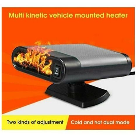 Solar Panel 12V 150W Portable Heater Electric Heater Cooling 2 in 1 Fan Windshield Window Demister Driving Defroster Cleaning Black Red