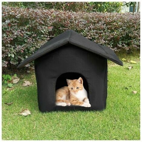 Outdoor Weatherproof Cat House Indoor Dog Kennel Foldable Weatherproof Cat Tent Warm Oxford Cloth for Winter M (1/5)