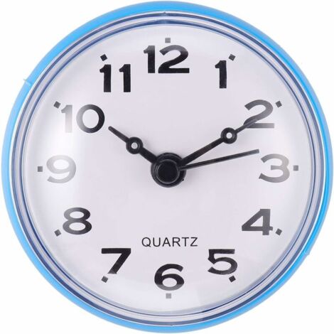 Indoor Outdoor Waterproof Wall Clock, 1PCBattery Operated Quality Quartz Round Clock for Outdoors/ Pool/ Patio/ Home- Blue (1/5)
