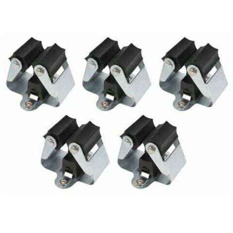 Broom Holder, Mounting Bracket for Brooms, Spades & Gardening Tools, Spring Steel Wall Mount, Easy Assembly 5Pcs