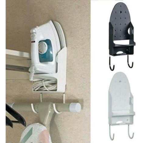 Fast Delivery Iron Board Door Wall Mount Storage Rack Holder Hanger - Black
