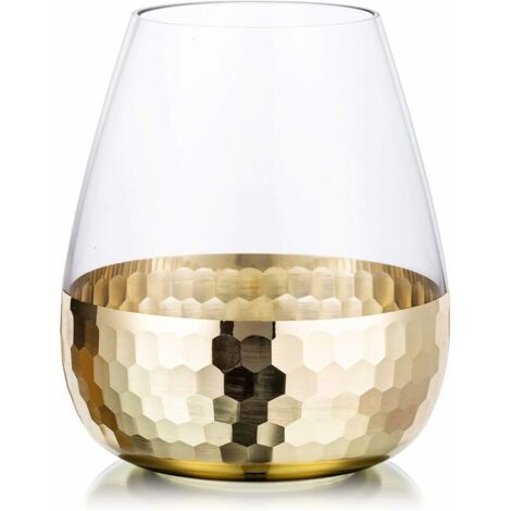 Glass Flower Vases with Gold Honeycomb Floral Vase Decor Dining Centerpieces Gifts for Wedding Housewarming, 1 (1/5)