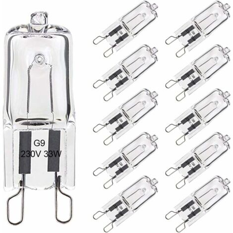 G9 Bulb 33W Dimmable Warm White, G9 Halogen Oven Light 300°C Tolerance, G9 Filament Capsule Bulbs 420LM 230V Pack of 10 (1/5)