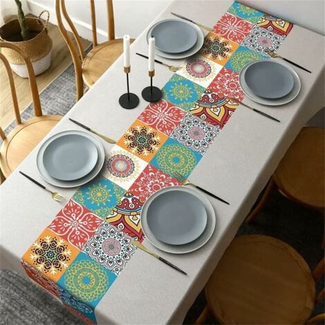 Rectangular Table Cloth PVC Oilcloth Tablecloth Waterproof Stain Proof Tablecloths Outdoor Washable Printed Retro for Dining Room Kitchen and Garden Decor 140X220cm (1/5)