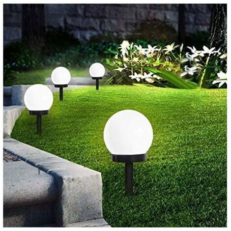 Outdoor Solar Ground Lights,Outdoor Waterproof Light 8 Pack IP44 Globe Stake Light For Outdoor Villa Lawn Garden (1/5)