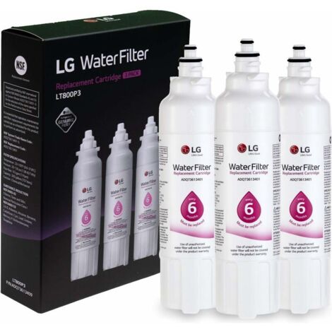 LG LT800P3 Replacement Refrigerator Water Filter 6-Month / 200 Gallon, Carbon Plastic, White (1/5)