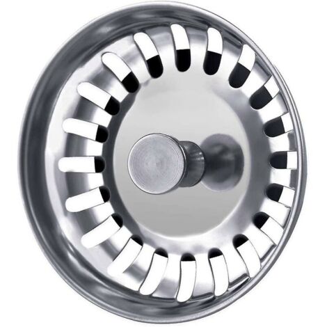 Sink Strainer Plug 80Mm, 1 Pcs Basket Strainer Sink Waste Plug Replacement, Stainless Steel Sink Fil (1/5)