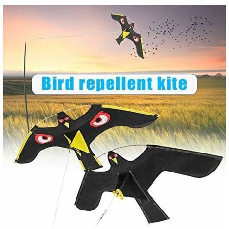 Bird Repelling Kite - Extendable Scarecrow - Flying Hawk Kite - For Birds For Garden Farm