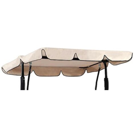 Replacement Roof Universal 3 Seat Swing Replacement Cover Awning (Only Canopy Cover) 24918518cm Beige