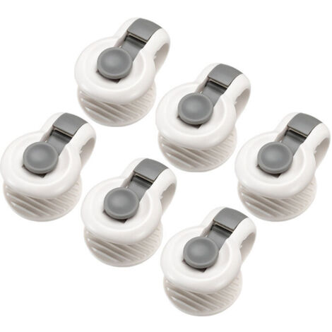 6 Pack Duvet Cover Set with Pin Clips Cornerless Comforter Holder Anti-Movement Clips Duvet Cover Bedding Accessories Gray (1/5)
