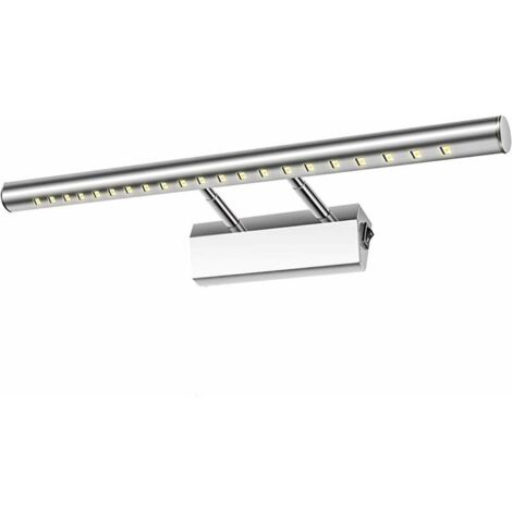 Bathroom Mirror Light LED 5W Wall Sconce Light Waterproof IP44 Dimmable 180° with Switch Stainless Steel Lighting Decoration Vanity Toilet Toilet Makeup 40cm（white） (1/5)