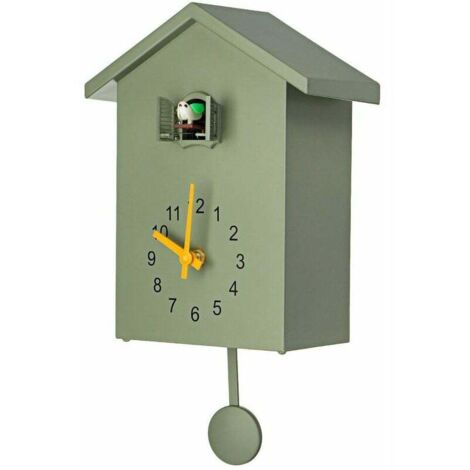Modern Bird Cuckoo Quartz Wall Clock Home Living Room Hanging Watch Decor NZ (Green) (1/5)
