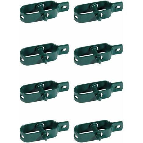 Kit of 8 Green Plastic Coated Wire Tensioners for Fence, Net, Clothesline, Garden Metal for Posts  Set of 8 pieces (8 pieces) (1/5)