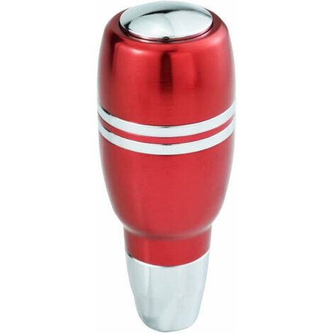 Gear Knob with Button Aluminum Alloy Gear Shift Head for Auto Car Red (1/5)