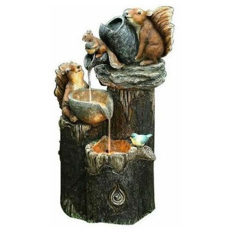 Garden Animal Statue Solar Fountain Led Light Garden Art Deco Outdoor Garden Sculpture (A) (1/5)