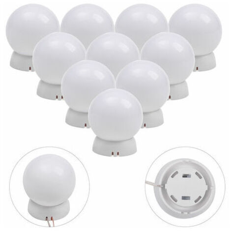 Mirror Light Hollywood Bulbs 3 Color LED Light Set 10pcs(Mirror not included) (1/5)