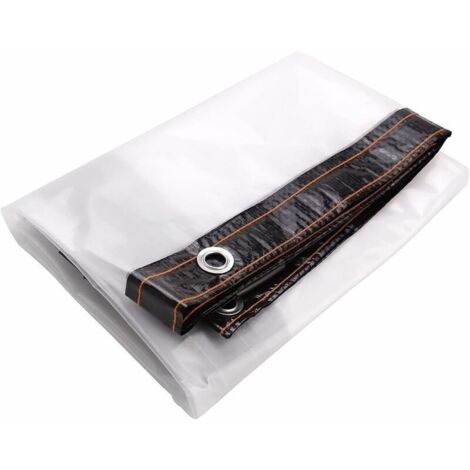 2 x 1.5m Waterproof Clear Tarpaulin Waterproof Clear Tarp Heavy Duty Tarp With Metal Grommets Multi-Purpose Tarp (1/5)