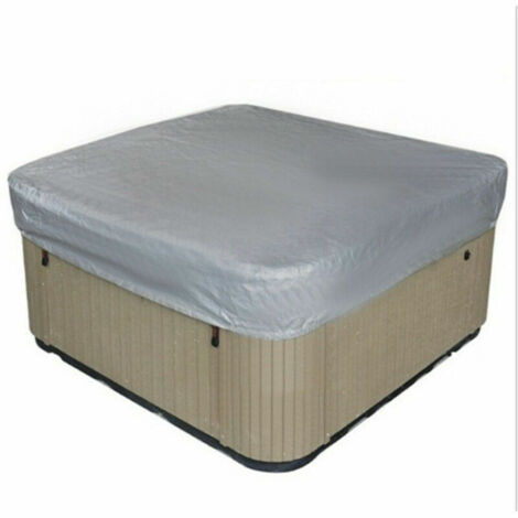 Outdoor Spa Cover Square Hot Tub Cover Waterproof Spa Cover 190T Polyester Fabric Anti-dust Anti-UV With A Storage Bag, Gray 21821830CM (1/3)