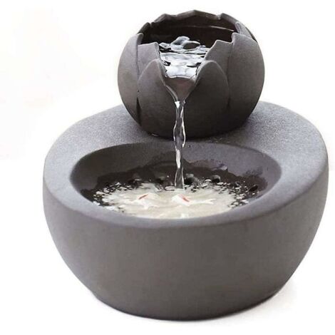 Cat Fountain Ceramic Pet Water Dispenser - Lotus Vertical Cat Drinking Fountain - Automatic Circulation Filter Water Health and Hygiene Bottom with SM (1/3)