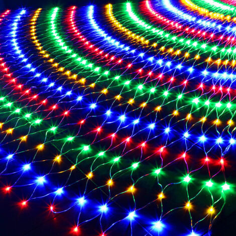 Outdoor Christmas Lights, 96 LED 59FT x59FT Net Lights, Plug in 8 Twinkle Modes Mesh Lights, Waterproof for Christmas Tree Bushes Garden Patio Decorations (Multicolor) (1/5)