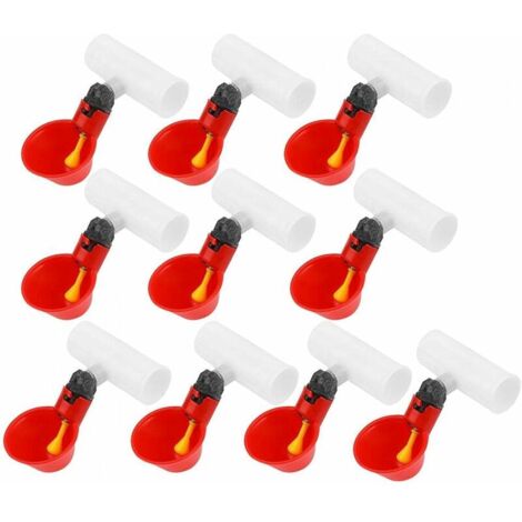 10 Pcs Automatic Chicken Drinker Poultry Drinker Dispenser Cups Bowls for Duck Pigeon Hen Birds(A) (1/5)