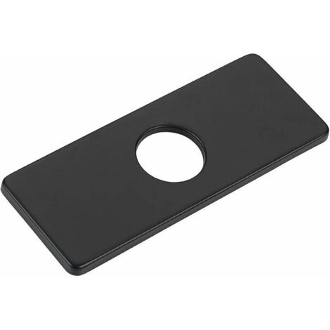 Rectangular Sink Faucet Rosette with 4 Stainless Steel Hole (Matte Black) (1/5)