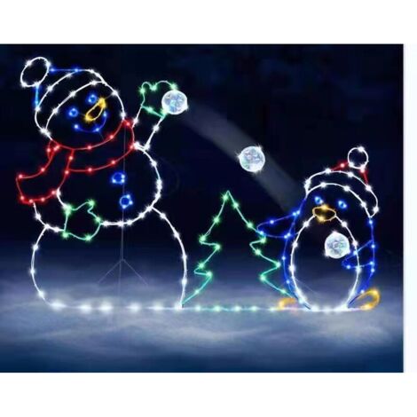 Christmas Window Silhouette Lights Decoration Lighted Snowflake and Snowman Christmas Window Lights with for Holiday Indoor Wall Door Glass Decorations (1/5)